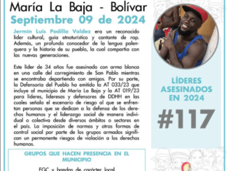117 lider social asesinado en el 2024